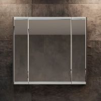 Зеркальный шкаф STWORKI Кронборг 90 1A262202KB820 Черный Серый — фото 1, Зеркальные шкафы в ванную