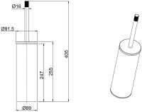 Ершик для унитаза Allen Brau Priority 6.31009-31 Черный матовый — фото 2, Ершики для унитаза