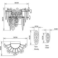 Товар: Настенный светильник Divinare Ophelia 7203/17 AP-2 Прозрачный Дымчатый Латунь - фото 5 Настенный светильник Divinare Ophelia 7203/17 AP-2 Прозрачный Дымчатый Латунь — фото 5, Светильники