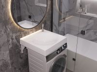 Товар: Раковина Paola Sergio 60 на стиральную машину Белая глянцевая - фото 8 Раковина Paola Sergio 60 на стиральную машину Белая глянцевая — фото 8, Раковины