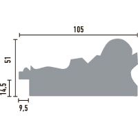 Товар: Багет Decomaster 229-1068 2900x105x51 мм - фото 2 Багет Decomaster 229-1068 2900x105x51 мм — фото 2, Багеты