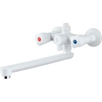 Смеситель для ванны Ростовская Мануфактура Сантехники PL4-140P универсальный Белый — фото 1, Смесители