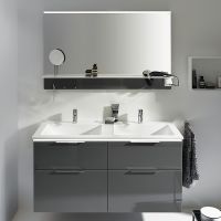 Зеркало Burgbad Eqio 90 SEZQ090F2010 с подсветкой Серое — фото 3, Мебель для ванной