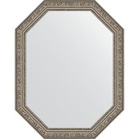 Товар: Зеркало Evoform Octagon 55x70 BY 7026 в багетной раме - Виньетка состаренное серебро 56 мм - фото 1 Зеркало Evoform Octagon 55x70 BY 7026 в багетной раме - Виньетка состаренное серебро 56 мм — фото 1, Мебель для ванной