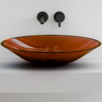 Раковина-чаша Abber Kristall 54 AT2812Opal Коричневая — фото 2, Раковины накладные