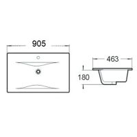 Раковина SantiLine 90 SL-2110 (90) Белая — фото 2, Раковины встраиваемые сверху
