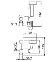 Гигиенический душ со смесителем Frap F7505 Хром — фото 13, Гигиенические души