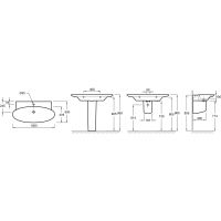 Раковина Jacob Delafon Presquile 100 E4436-00 Белый — фото 5, Раковины