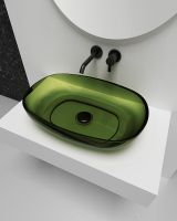 Товар: Раковина-чаша Abber Kristall 60 AT2805Emerald Зеленая - фото 4 Раковина-чаша Abber Kristall 60 AT2805Emerald Зеленая — фото 4, Раковины накладные