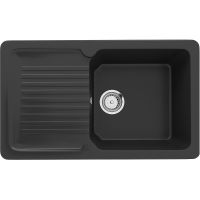 Кухонная мойка Ulgran Classic U-506-344 Ультра-черная — фото 1, Кухонные мойки