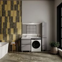 Товар: Тумба под раковину Style Line Даллас Леон 120 Люкс Plus СС-00002450 Серая - фото 8 Тумба под раковину Style Line Даллас Леон 120 Люкс Plus СС-00002450 Серая — фото 8, Тумбы под раковину