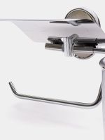 Держатель туалетной бумаги и освежителя воздуха Ростовская Мануфактура Сантехники A4020 с крышкой Хром — фото 4, Держатели туалетной бумаги