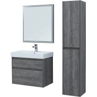 Зеркало Aquanet Nova Lite 60 242621 с подсветкой Дуб рошелье — фото 3, Зеркала в ванную комнату