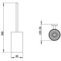 Ершик для унитаза Whitecross Ergo gold ER2270GL Золото — фото 2, Ершики для унитаза