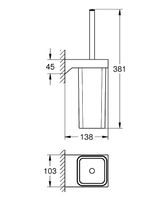 Ершик для унитаза Grohe Selection Cube 40857000 Хром — фото 2, Ершики для унитаза