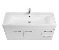 Тумба под раковину Aquaton Диор 120 1A110601DR010 подвесная Белая — фото 2, Тумбы под раковину