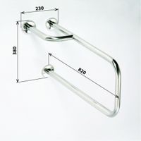 Поручень Bemeta Help 301112151 Нержавеющая сталь — фото 2, Поручни для ванной