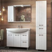 Зеркало со шкафом Vigo Diana 100 L z.DIA.100.L.El с подсветкой Белое с электровыключателем — фото 4, Зеркальные шкафы в ванную