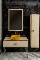 Тумба под раковину Boheme Armadi Art Lucido 100 770-100-CP подвесная Капучино — фото 8, Мебель для ванной