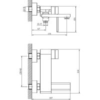 Смеситель для ванны Orange Splito M36-100cr Хром — фото 9, Смеситель для ванны
