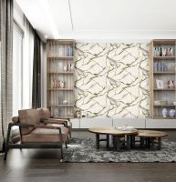 Обои Fipar Gold R 23627 Винил на флизелине (1,06*10,05) Белый/Бежевый/Золото, Мрамор — фото 5, Обои для стен