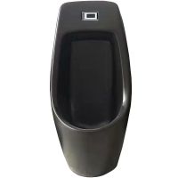 Писсуар SantiLine SL-6002MB Черный матовый с сенсорным смывом — фото 1, Писсуары