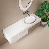 Раковина-чаша Abber Stein 50 AS2603Violett Фиолетовая — фото 3, Раковины накладные