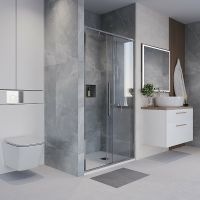 Товар: Душевая дверь Niagara Nova 130 NG-64-13A профиль Хром стекло прозрачное - фото 4 Душевая дверь Niagara Nova 130 NG-64-13A профиль Хром стекло прозрачное — фото 4, Душевые двери в нишу