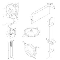 Душевая система Damixa Scandinavian Pure Хром арт-936530000 — фото 10, Встраиваемые душевые комплекты