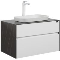 Товар: Тумба с раковиной Black&White Universe U907.800-1 80 907U800-1 подвесная White matt Lauren gold - фото 2 Тумба с раковиной Black&White Universe U907.800-1 80 907U800-1 подвесная White matt Lauren gold — фото 2, Мебель для ванной