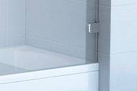 Шторка на ванну Ravak Brilliant BVS1-80 7U840A00Z1 профиль Хром стекло Transparent — фото 4, Неподвижные шторки для ванной