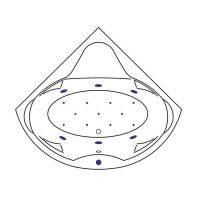 Акриловая ванна Excellent Konsul 150x150 WAEX.KON15.RELAX.CR с гидромассажем — фото 7, Ванны