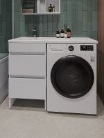 Тумба с раковиной Orange Sistema 110 L ST-110TUW+RAL Белая глянцевая — фото 2, Тумбы с раковиной