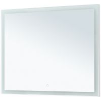 Товар: Зеркало Aquanet Гласс 100 274134 с подсветкой Белый глянец с сенсорным выключателем - фото 3 Зеркало Aquanet Гласс 100 274134 с подсветкой Белый глянец с сенсорным выключателем — фото 3, Зеркала в ванную комнату