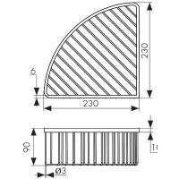 Полка корзина Kaiser KH-5212 угловая Черная матовая — фото 2, Полки для ванной и душа