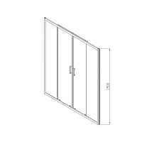 Душевая дверь Vincea Alpha 180 VDS-3AL2180CL профиль Хром стекло прозрачное — фото 8, Душевые двери в нишу