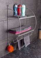 Полка для полотенец Tekno-tel MG501 Хром матовый — фото 2, Полки для полотенец