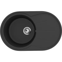 Кухонная мойка Ulgran Classic U-503-344 Ультра-черная — фото 1, Кухонные мойки