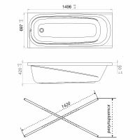 Товар: Акриловая ванна Triton 1Acreal Европа 150x70 Щ0000040926 без гидромассажа - фото 9 Акриловая ванна Triton 1Acreal Европа 150x70 Щ0000040926 без гидромассажа — фото 9, Ванны