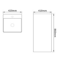 Раковина SantiLine 42 SL-4005MM Мрамор матовый — фото 2, Раковины напольные