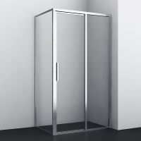 Душевая стенка WasserKRAFT Lopau 90 32S07-RP90 профиль Хром стекло прозрачное — фото 2, Боковые стенки