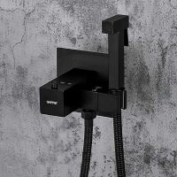 Гигиенический душ со смесителем Gappo G7207-60 с термостатом Черный матовый — фото 2, Душевое оборудование. Душевая программа