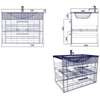 Тумба с раковиной SanVit Турин-2 75 kturin2075 подвесная Белая — фото 14, Тумбы с раковиной