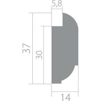 Финишный молдинг Ultrawood Trim 004 2440x37x14 мм — фото 3, Молдинги