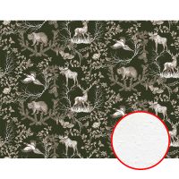 Фреска Ortograf Flora 31303 Фактура бархат FX Флизелин (3,5*2,7) Зеленый/Коричневый, Птицы/Животные — фото 1, Фрески