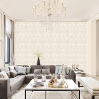 Обои Andrea Rossi Barbana 54291-2 Винил на флизелине (1,06*10,05) Бежевый, Орнамент — фото 2, Обои для стен