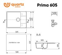 Товар: Кухонная мойка Ulgran Quartz Prima 605-08 Космос - фото 3 Кухонная мойка Ulgran Quartz Prima 605-08 Космос — фото 3, Кухонные мойки