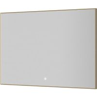 Зеркало Boheme Modern 100x70 543-100-MG с подсветкой Золото матовое с сенсорным выключателем и подогревом — фото 1, Мебель для ванной