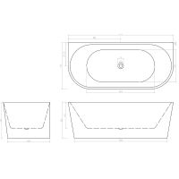 Акриловая ванна Ceruttispa Vettore W 170x75 CT9345 без гидромассажа — фото 11, Акриловые ванны