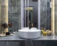 Смеситель для раковины GPD Gildo MTL165-S-R Черный Розовое золото — фото 9, Смесители